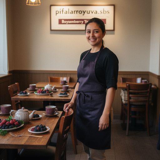 Zobrazenie procesu prípravy čaju s boysenberry, s nádychom slnka.